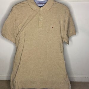 Tan Tommy Hilfiger Collard Shirt